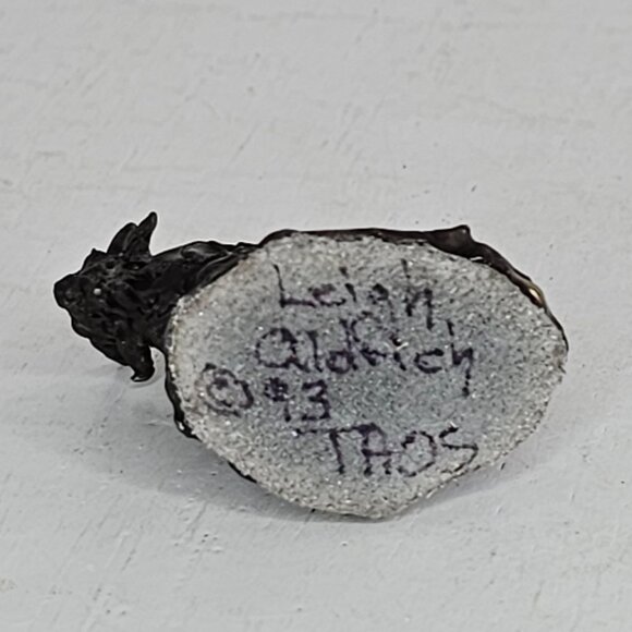 Leigh Aldrich Bronze Mountain Goat Miniature Figurine 1993 Sculpture - Picture 6 of 8